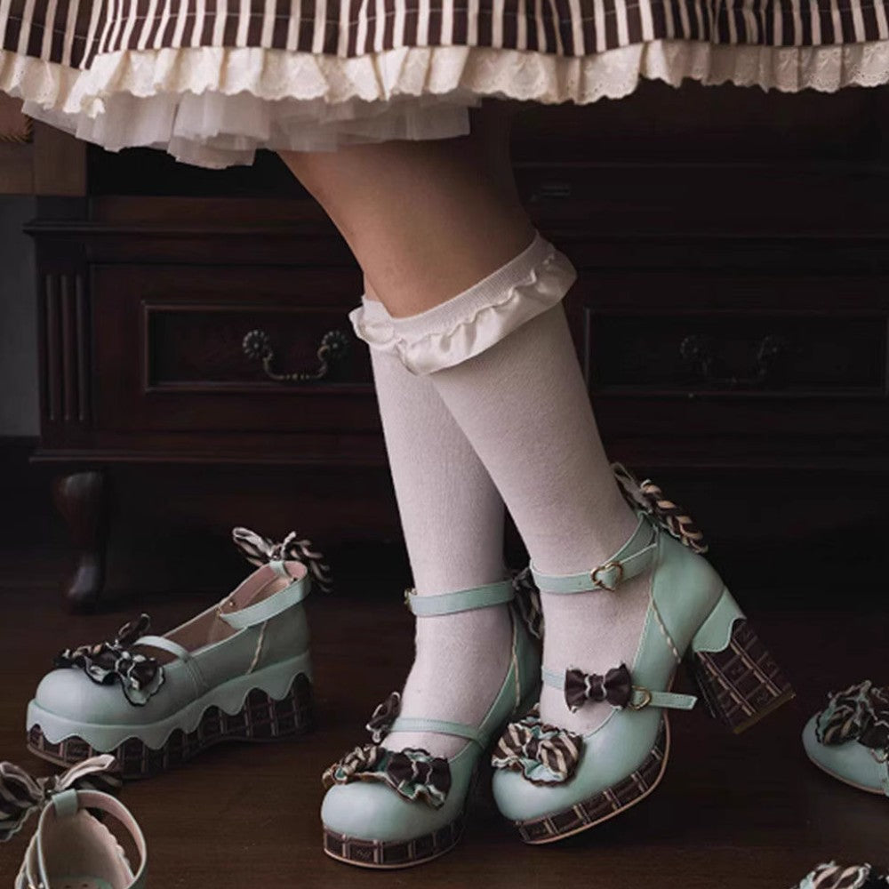 Women’s Sweet Bow Lolita Mary Jane Heels