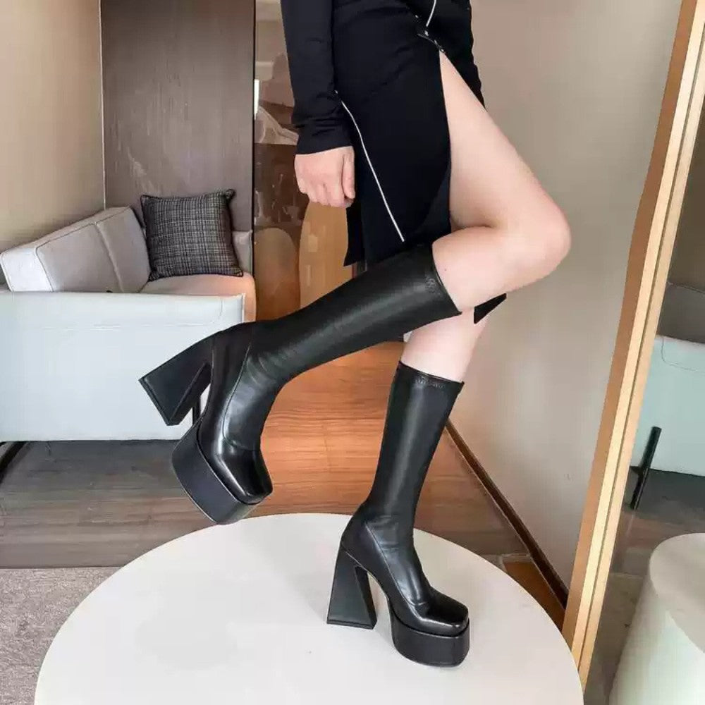 Chunky Platform High-Top Martin Boots