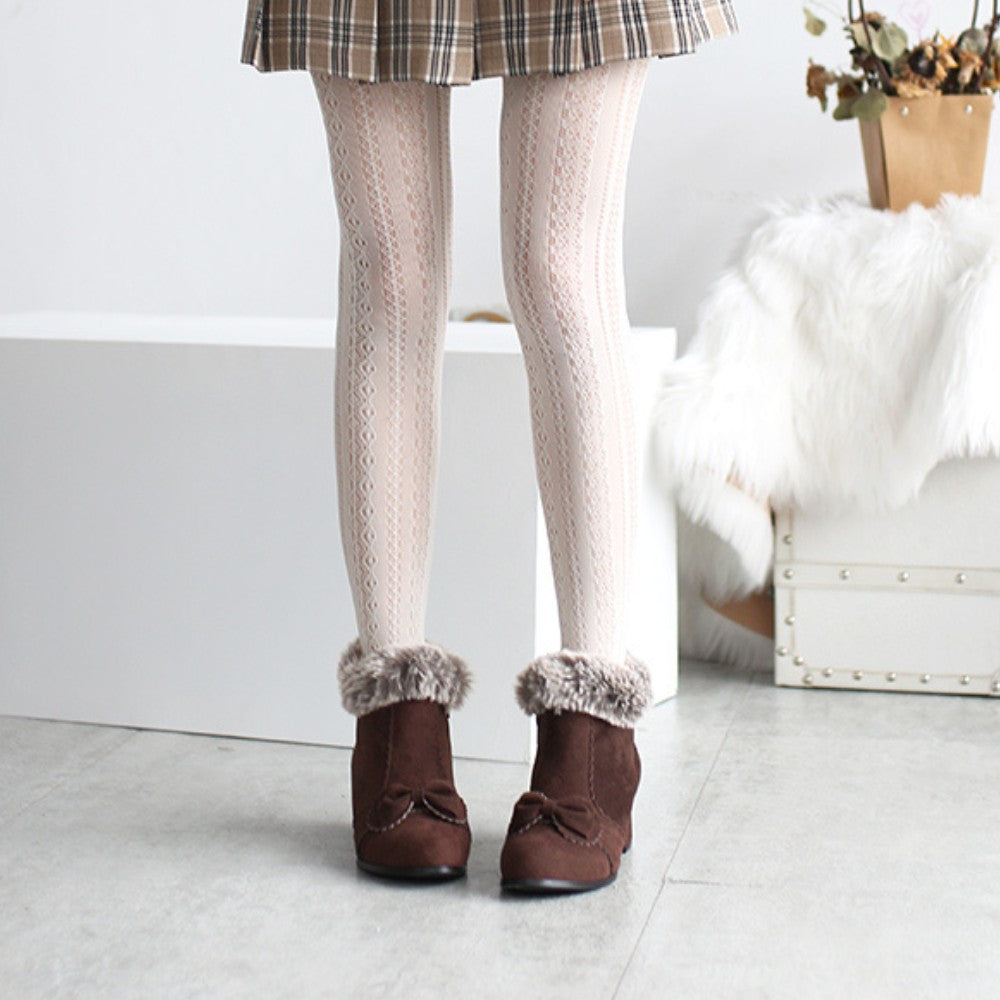 Fleece-Lined Suede Short Boots