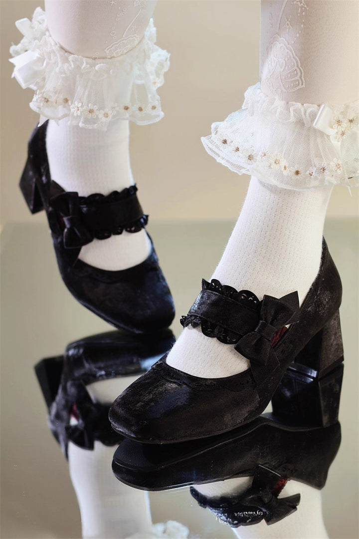 Butterfly Lolita Mid-Heel Shoes
