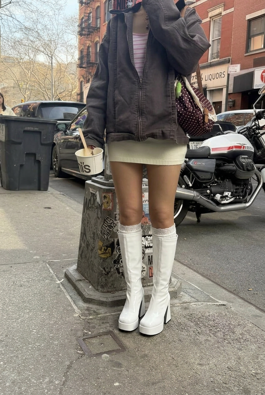 Chunky Platform High-Top Martin Boots