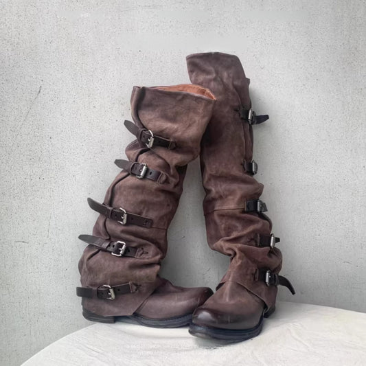 Wasteland Buckle Slouch Boots