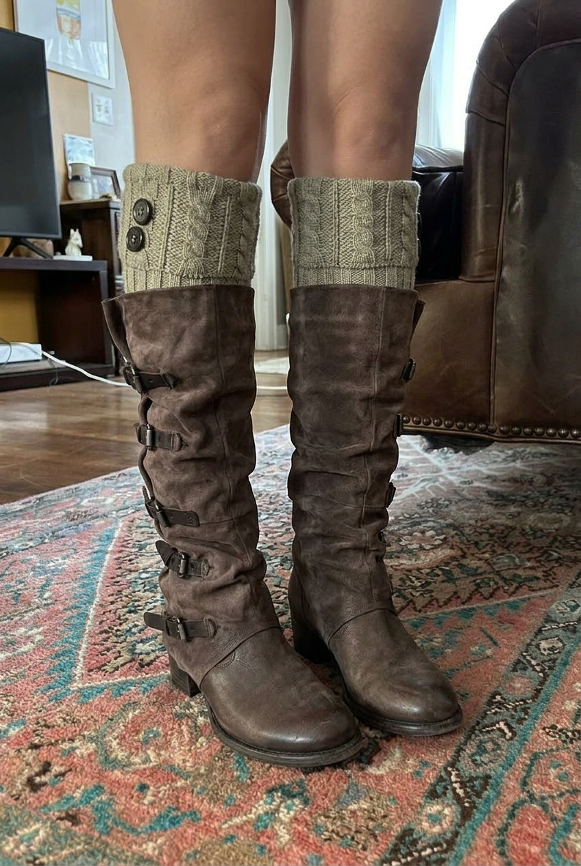 Wasteland Buckle Slouch Boots