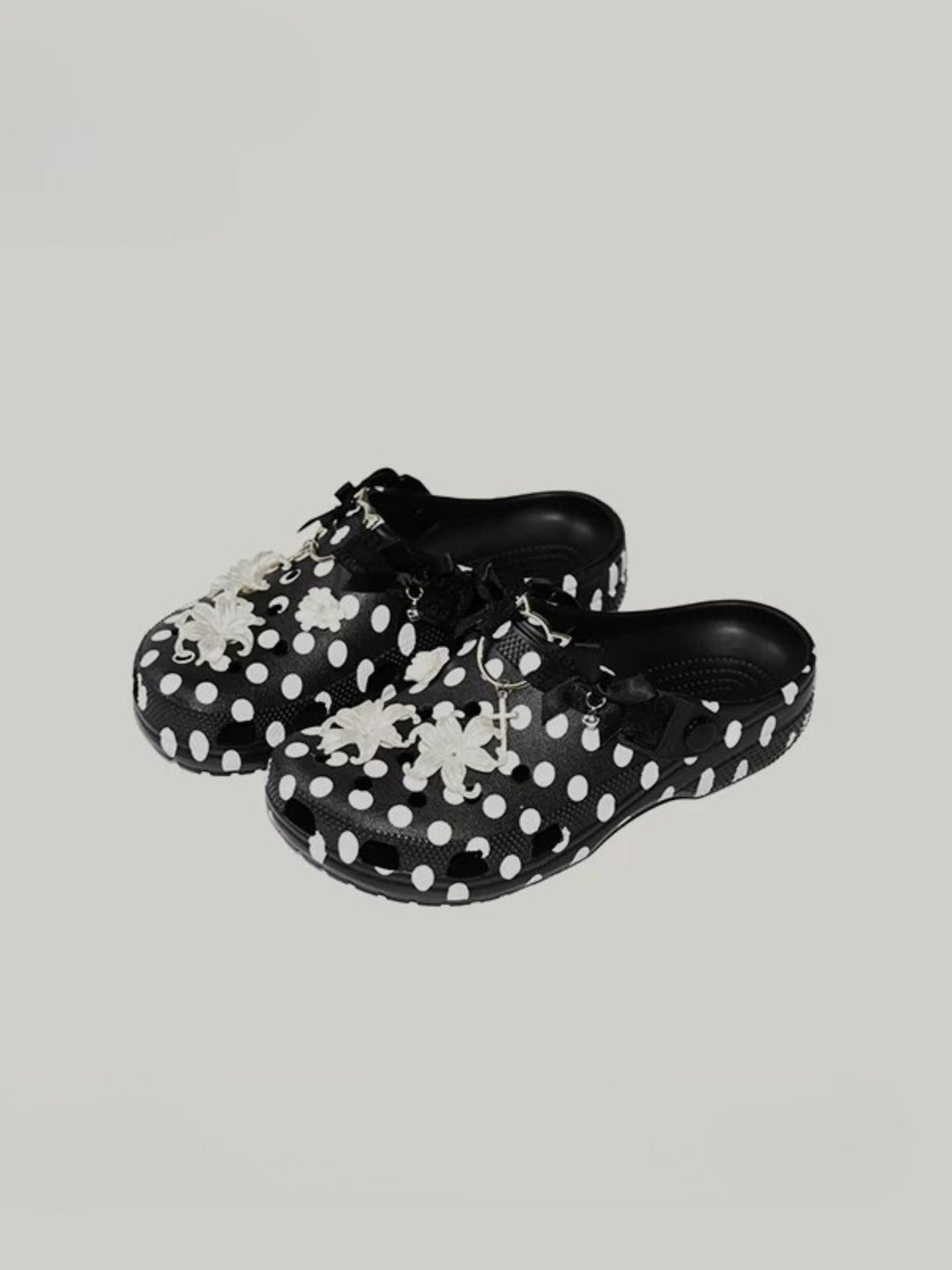 Floral Polka Dot Crocks