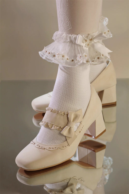 Butterfly Lolita Mid-Heel Shoes