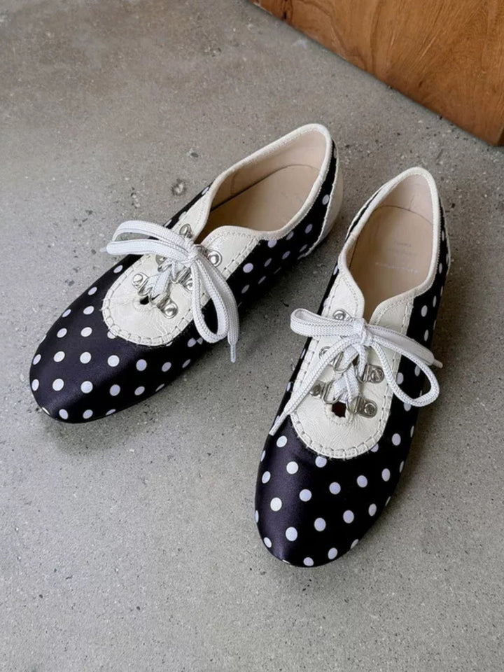 Polka Dot Lace Flats