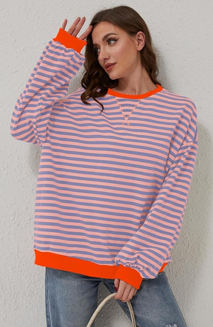 MAYA™ | Striped Oversized Sweater