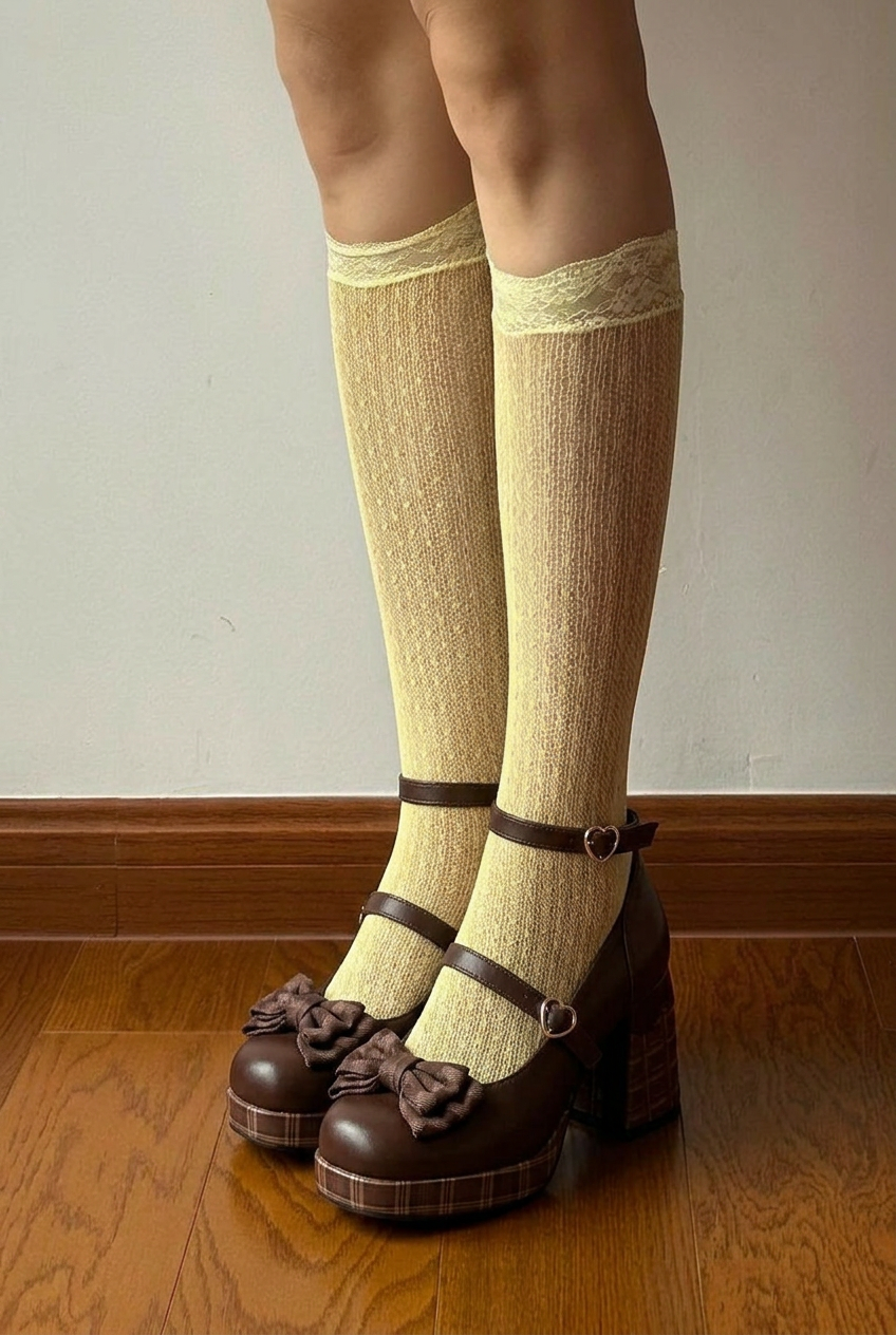 Retro Bow Lolita Mary Jane Heels