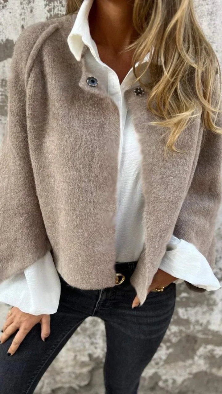 Celine - Wool Coat With Crew Neck And Long Sleeves