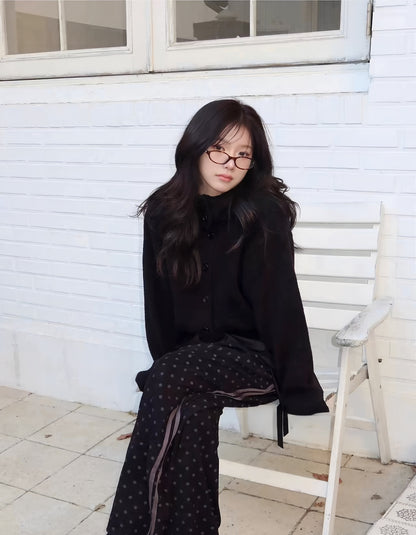 Retro Knit Single-Breasted Cardigan Jacket