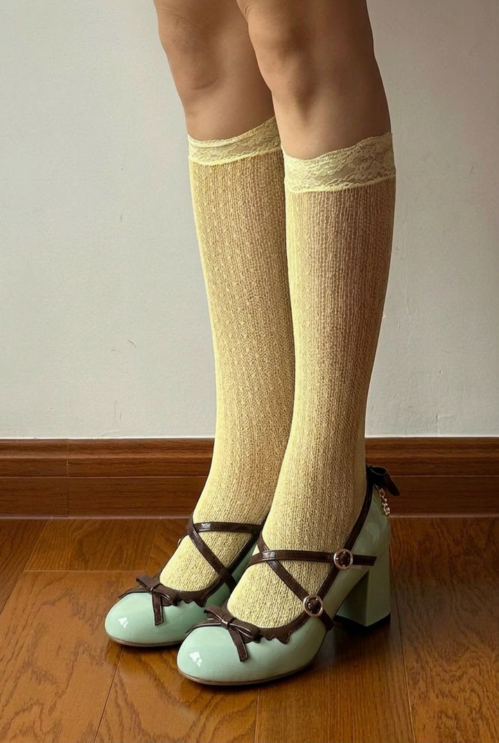 Women’s Elegant Two-Tone Lolita Heels