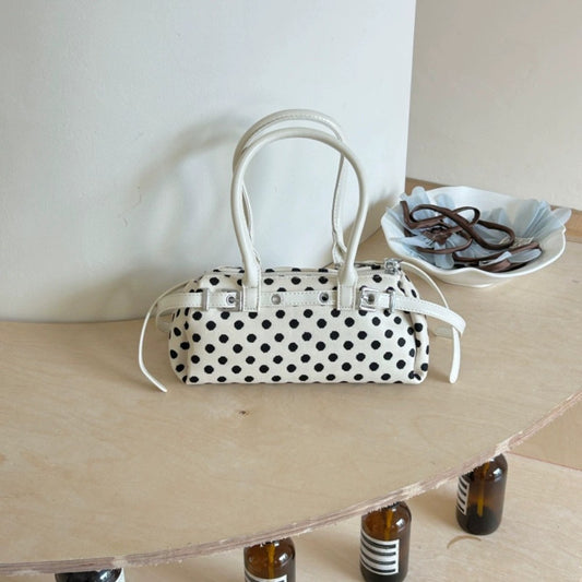 Polka Dot Sausage Shoulder Bag