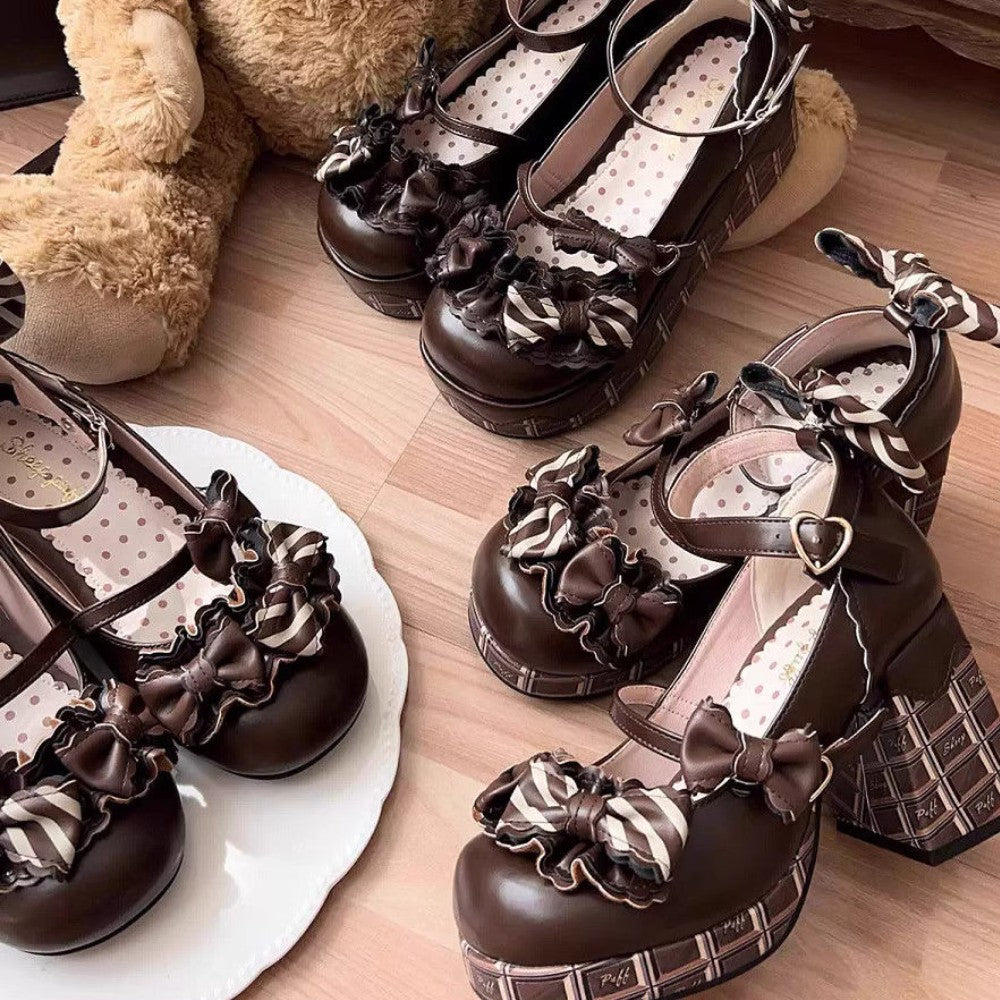 Women’s Sweet Bow Lolita Mary Jane Heels