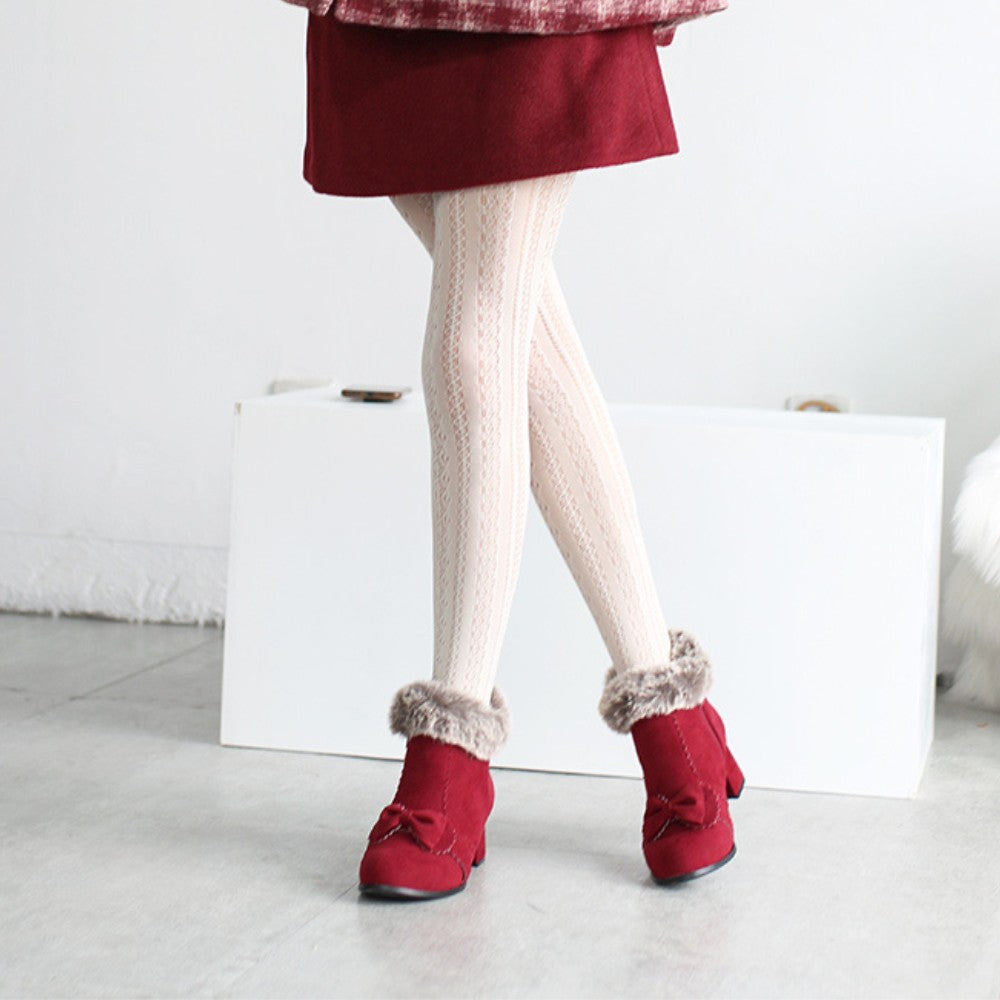 Fleece-Lined Suede Short Boots