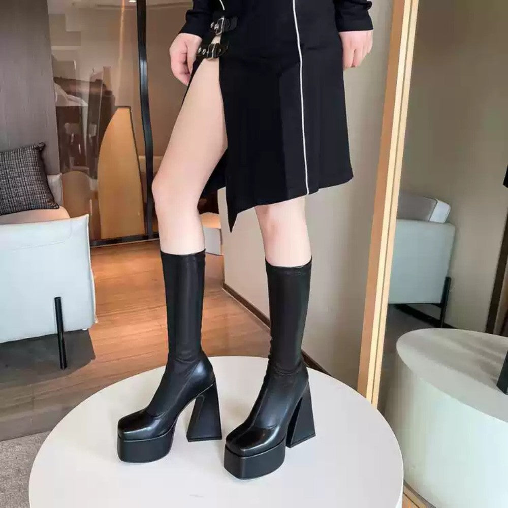 Chunky Platform High-Top Martin Boots