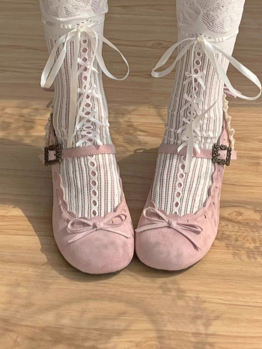 Retro Bow Round-Toe Lolita Shoes