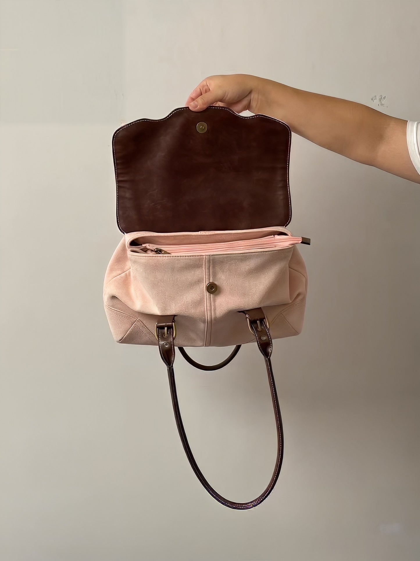 Premium Suede Multi-Way Tote Bag