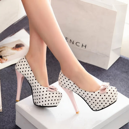 Lulu Polka Bow Heels