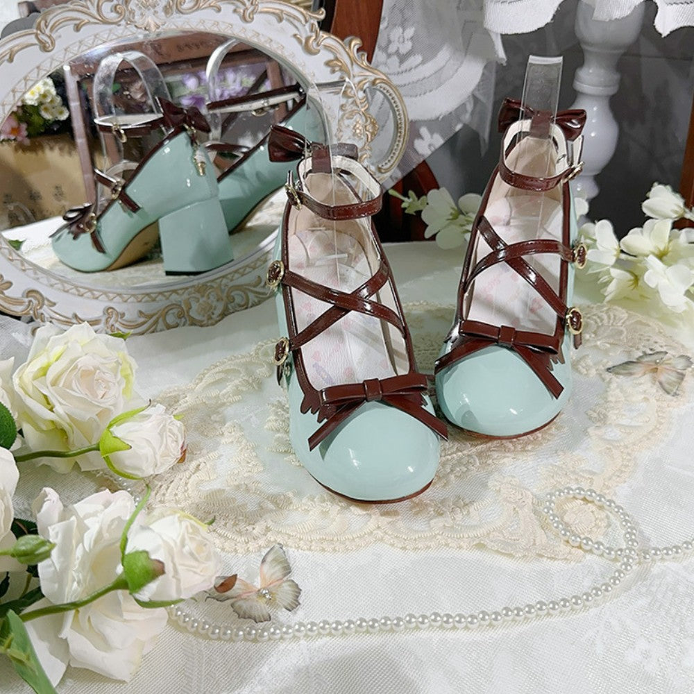 Women’s Elegant Two-Tone Lolita Heels