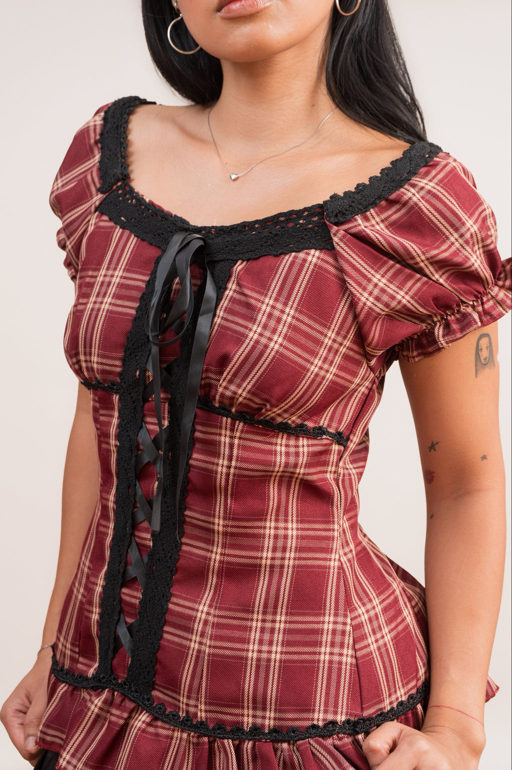 Crimson Noir Ruffle Set