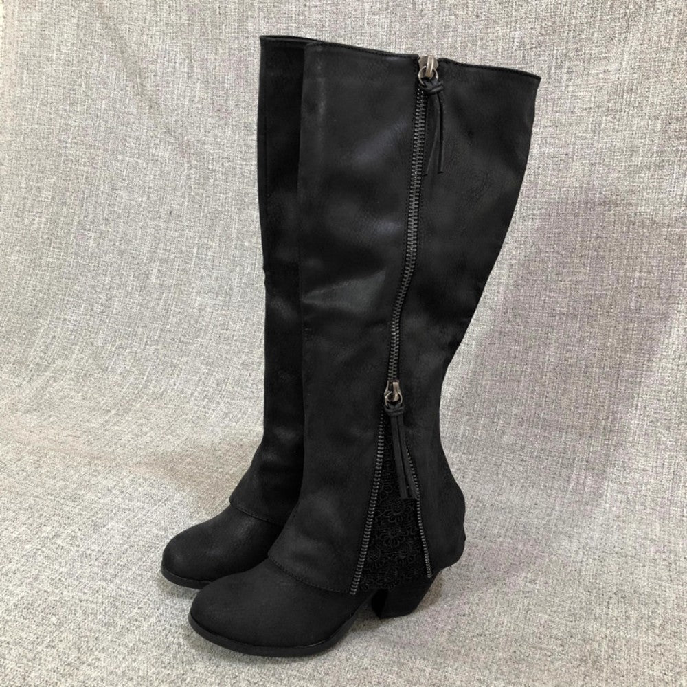 Versatile High-Heel Mid-Calf Boots