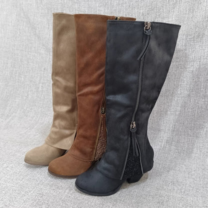 Versatile High-Heel Mid-Calf Boots