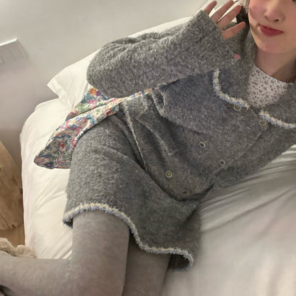 Chanel-Inspired Peter Pan Collar Knit Set