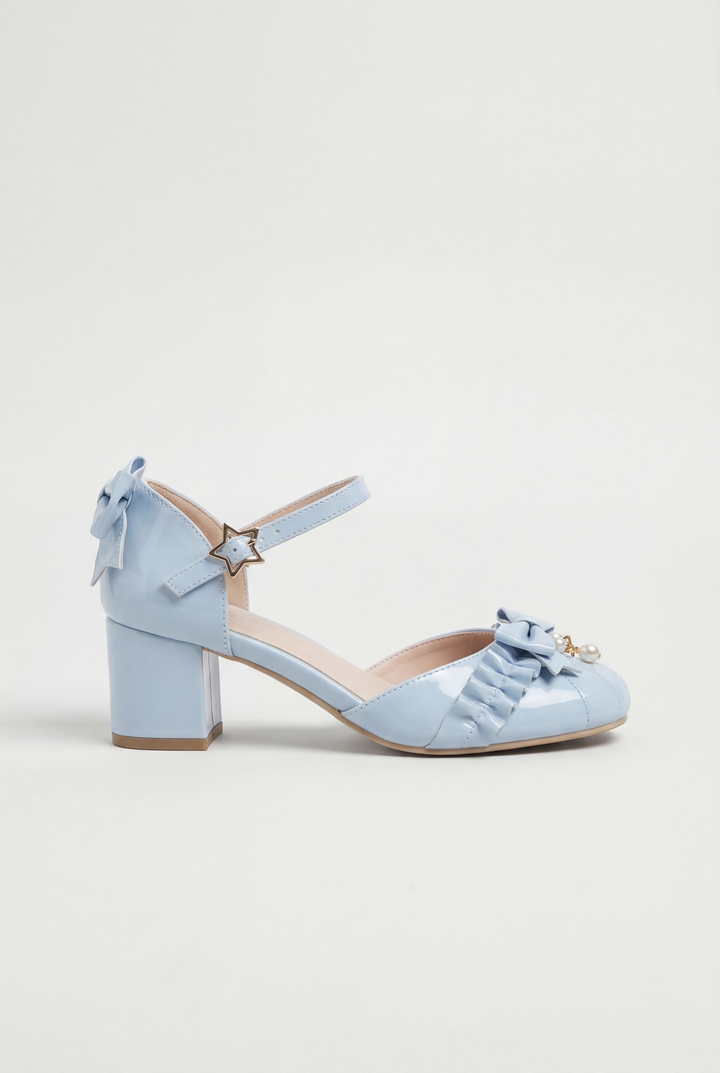 Fairy Lace Pearl Lolita Mid Heels