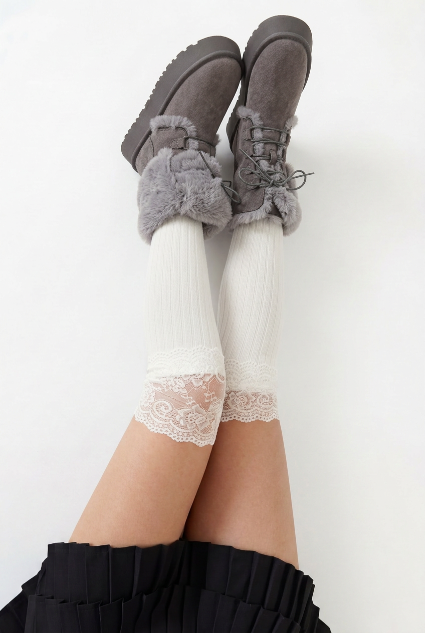 Two-Way Fleece Winter Snow Boots
