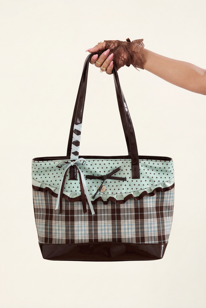 Color-Block French Commuter Tote