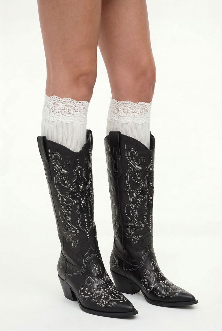 Embroidered Western Cowboy Boots