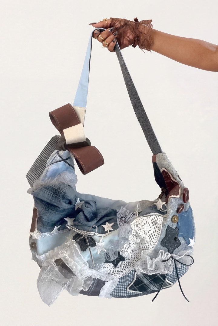 Retro Lace Patchwork Butterfly Bag
