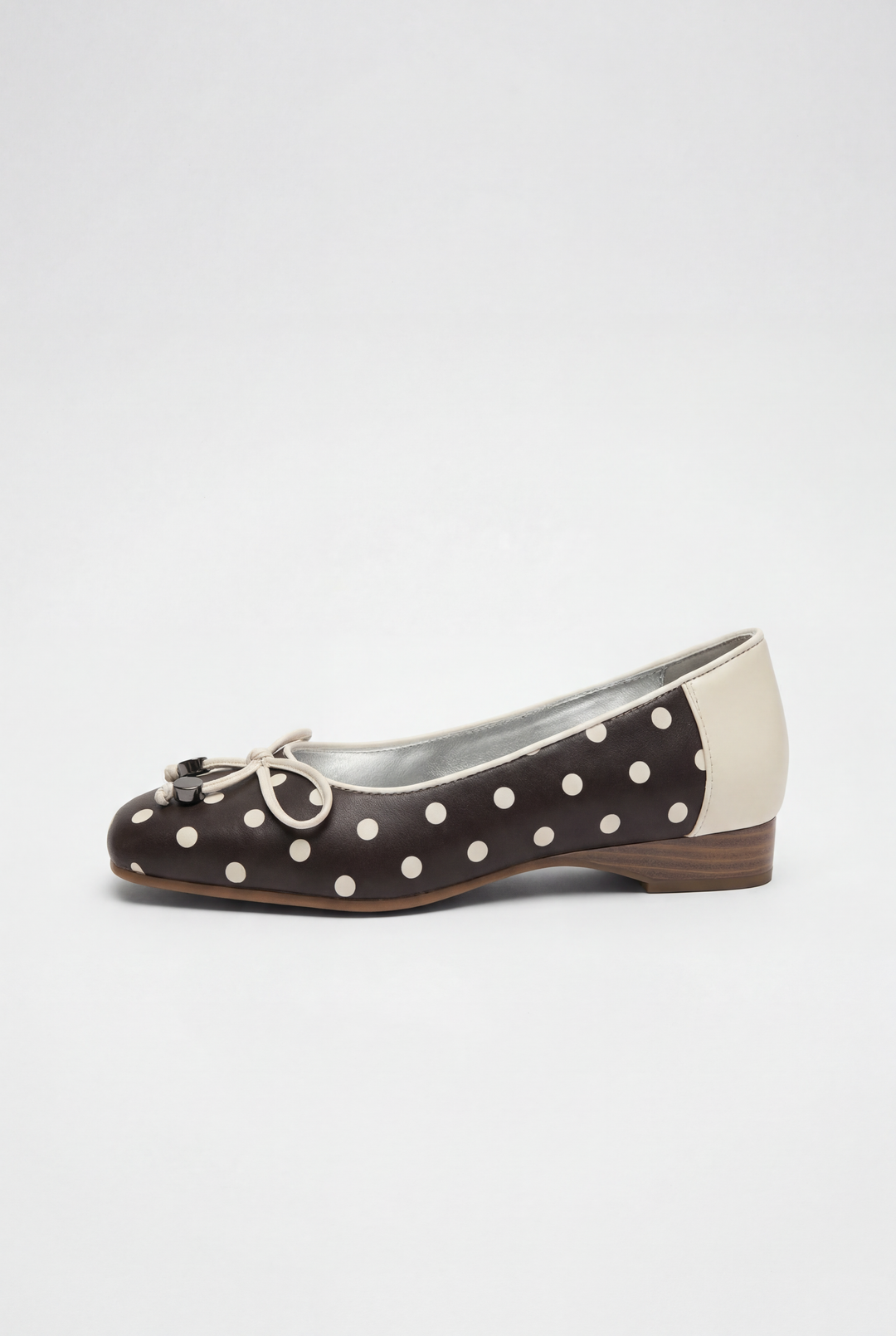 Polka Dot Satin Ballet Flats