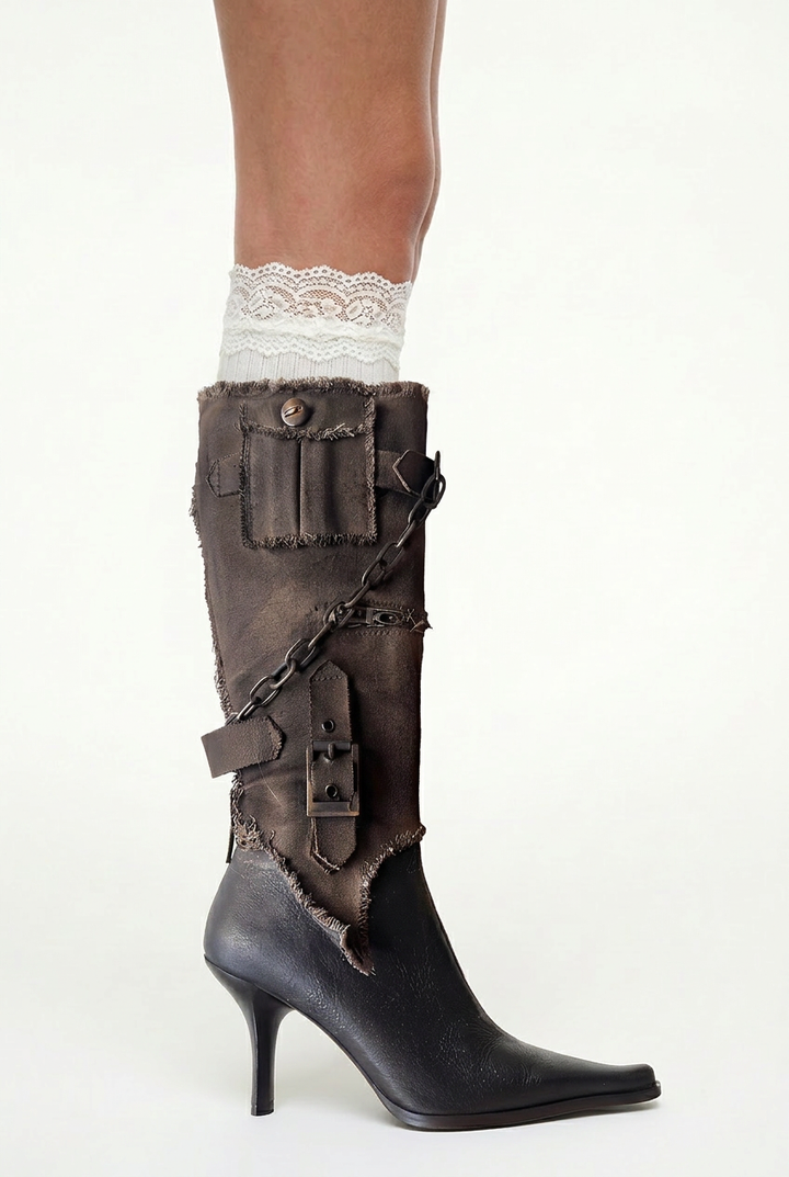 Chainlock Heeled Boots