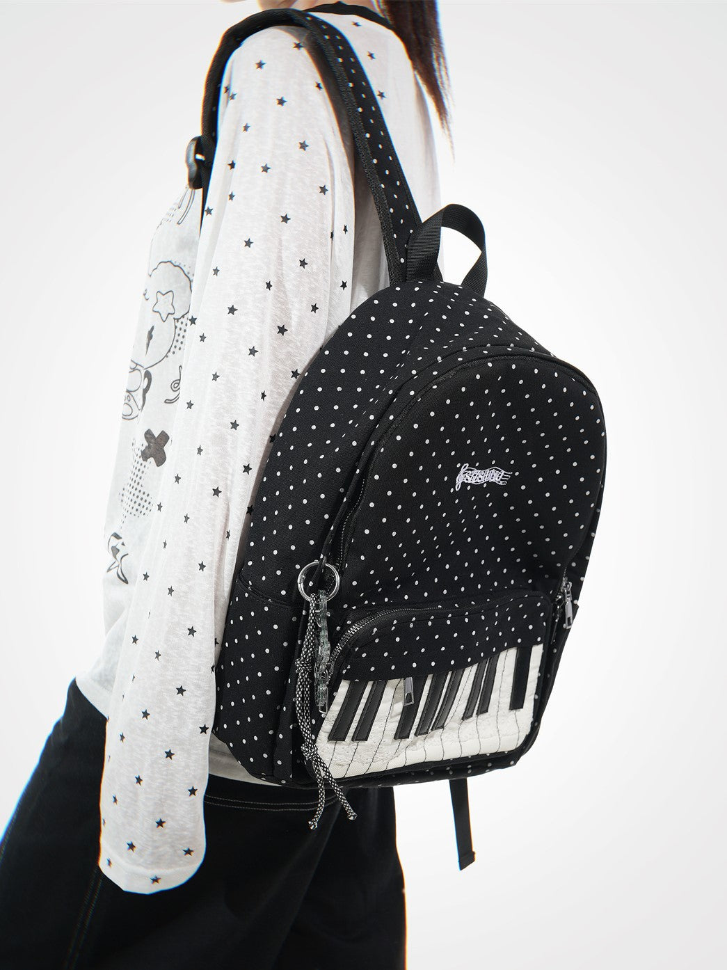 Piano Key Polka Dot Lightweight Backpack