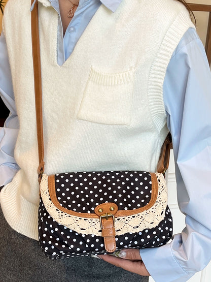 Retro Polka Dot Vintage Crossbody Bag
