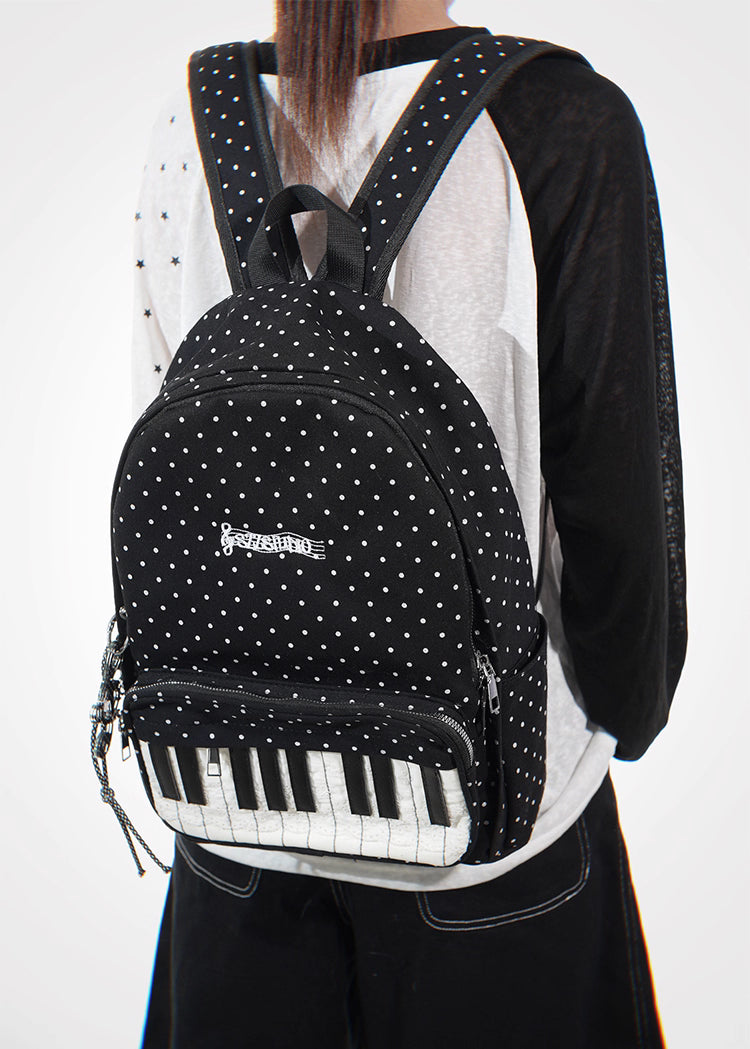 Piano Key Polka Dot Lightweight Backpack