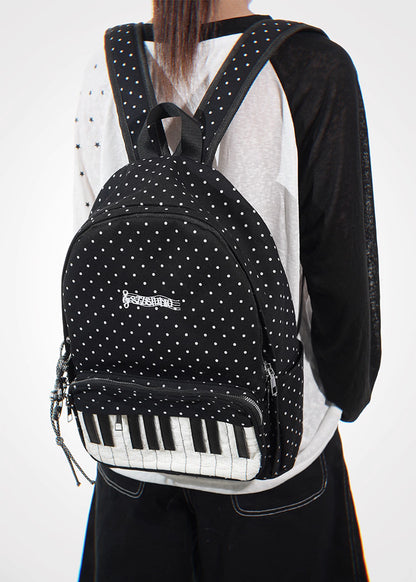 Piano Key Polka Dot Lightweight Backpack