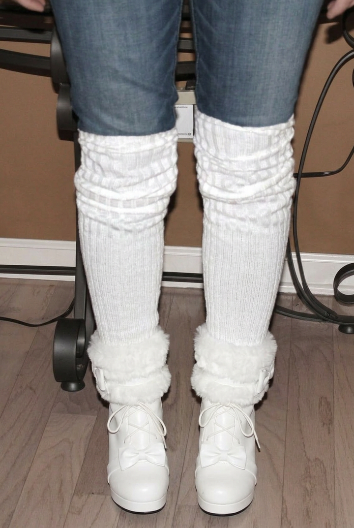 Fur-Lined Mid Heel Winter Boots