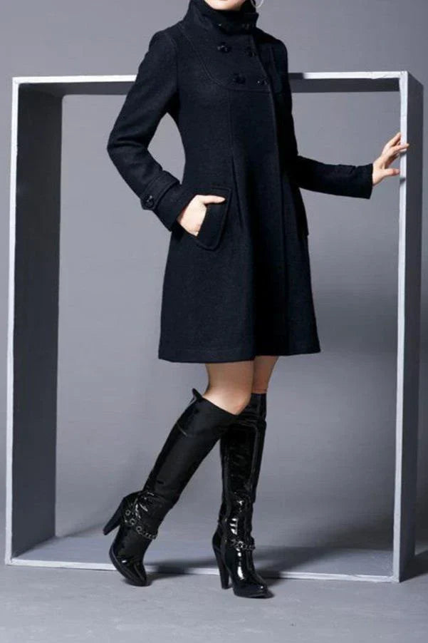 Monty™ | Elegant Wool Coat with Hood